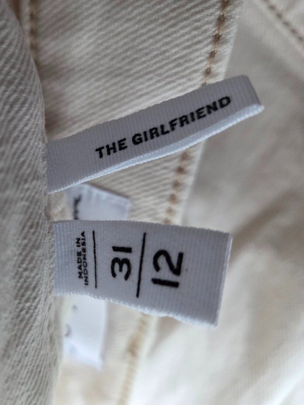 EUC LOFT MADE & LOVED CREAM THE GIRLFRIEND JEANS SIZE 31 / 12 - Picture 12 of 16